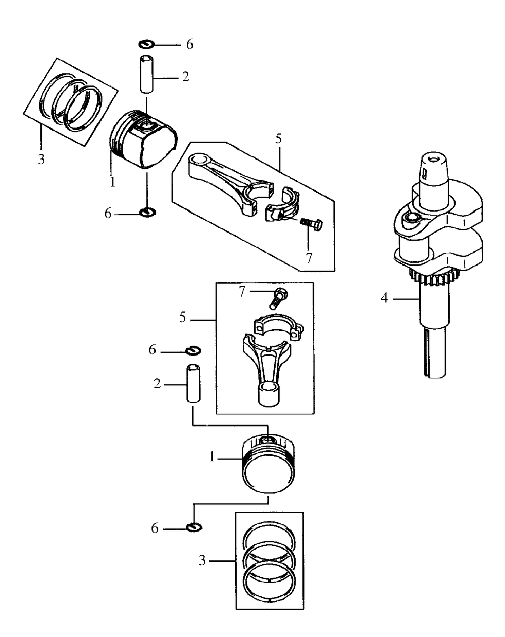 Fh500v-Cs14 Piston And Crankshaft Diagram and Parts List for H1748 55AE3D4S750-WAM Cub Cadet Lawn Mower